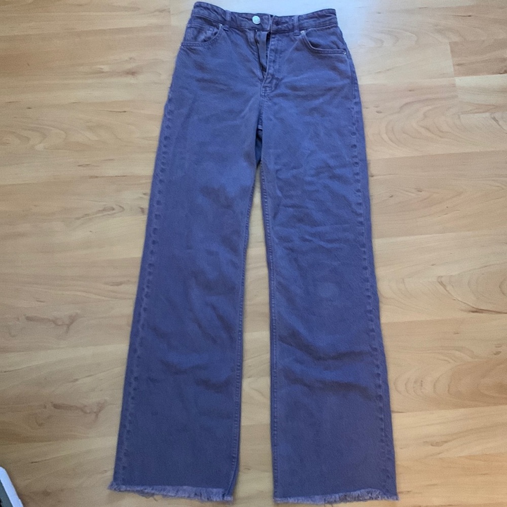 Purple Wide Leg Zara Jeans